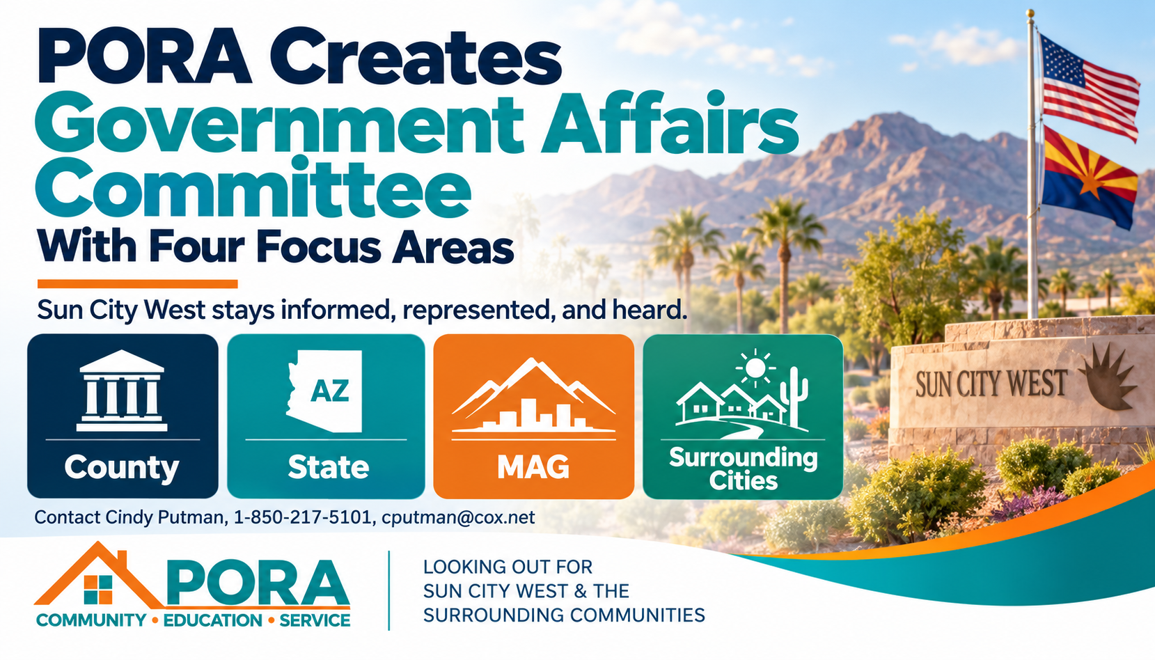 PORA CREATES GOVERNMENT AFFAIRS COMMITTEE WITH FOUR FOCUS AREAS