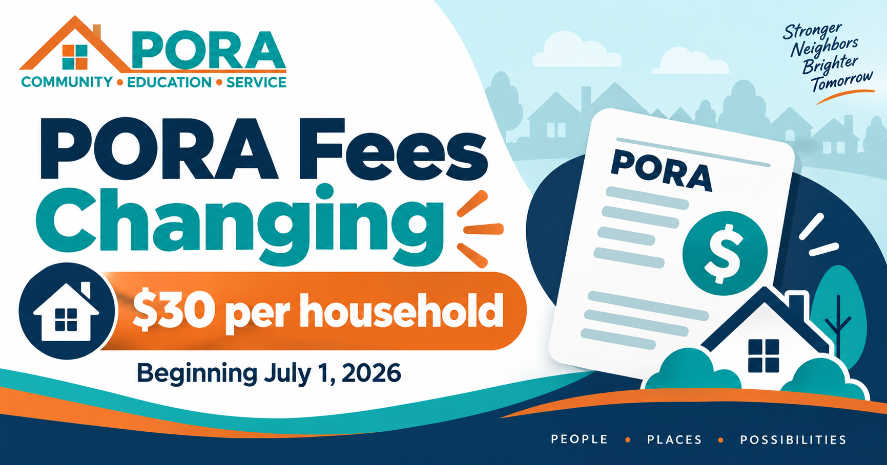 PORA Fees Changing